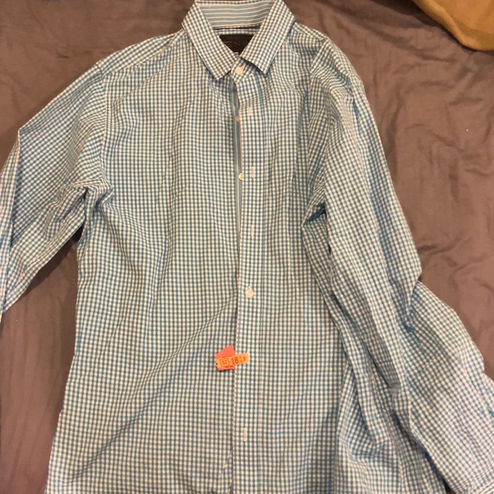 No Retreat Dress Shirt Blue Size Adult Medium